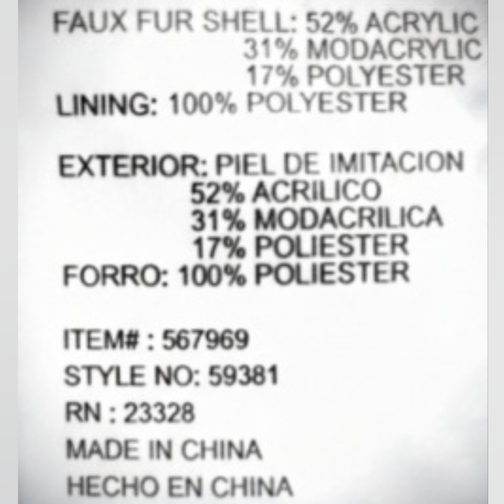 Cozy Vest. Leopard Faux Fur. Size: XL. Looks Like New!!! - Picture 6 of 6